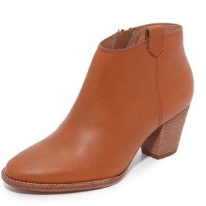 Madewell Brown Leather Billie Booties